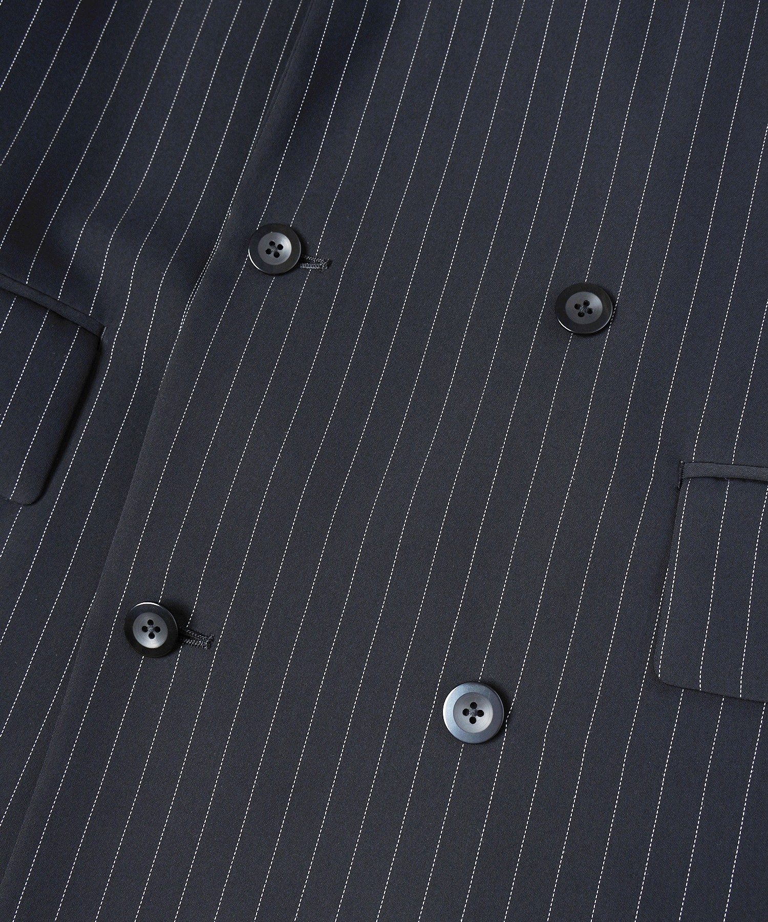 Stripe Double Cloth Button-Tab Pocket Tailored Jacket