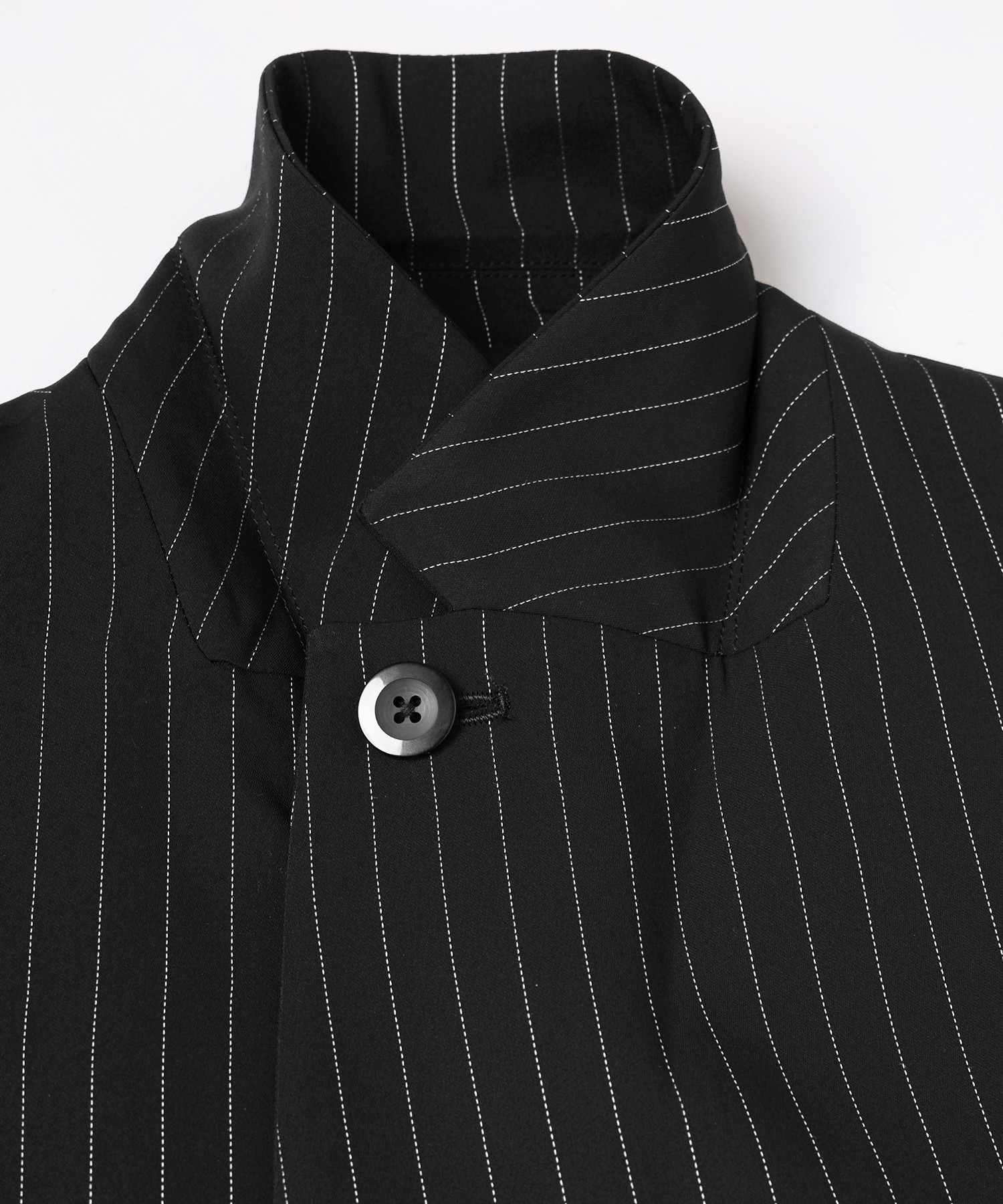 Stripe Double Cloth Button-Tab Pocket Tailored Jacket