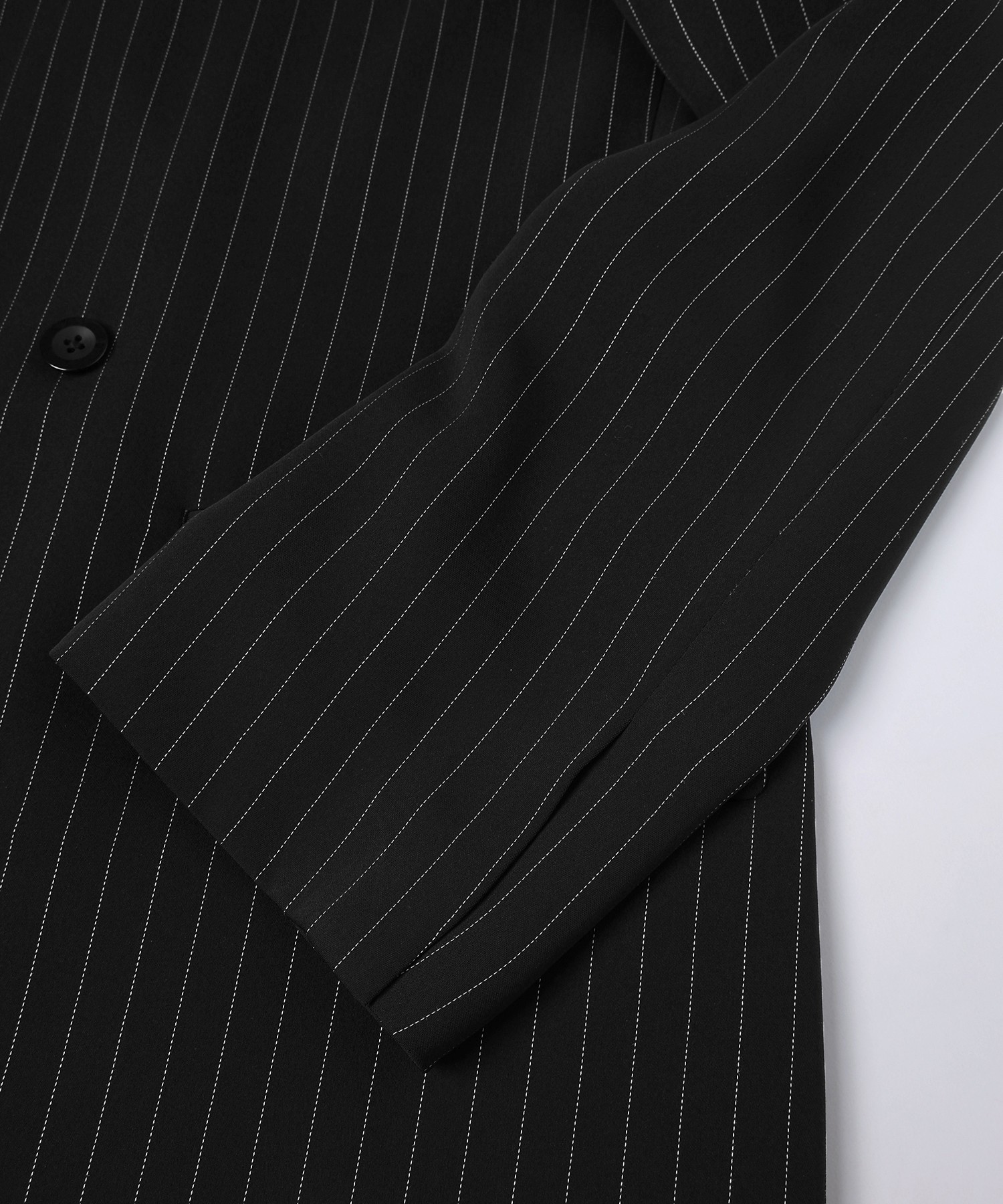 Stripe Double Cloth Button-Tab Pocket Tailored Jacket