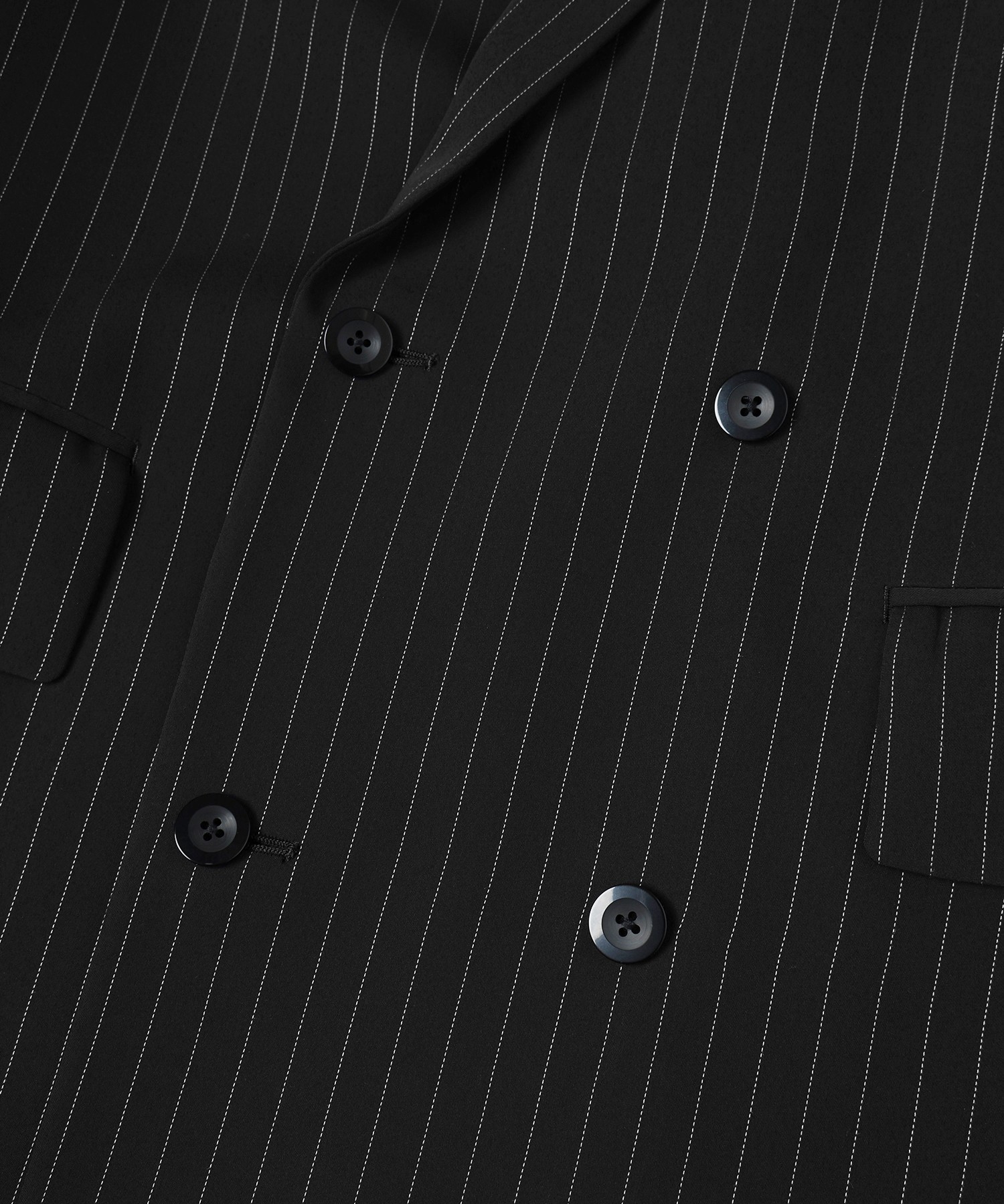 Stripe Double Cloth Button-Tab Pocket Tailored Jacket