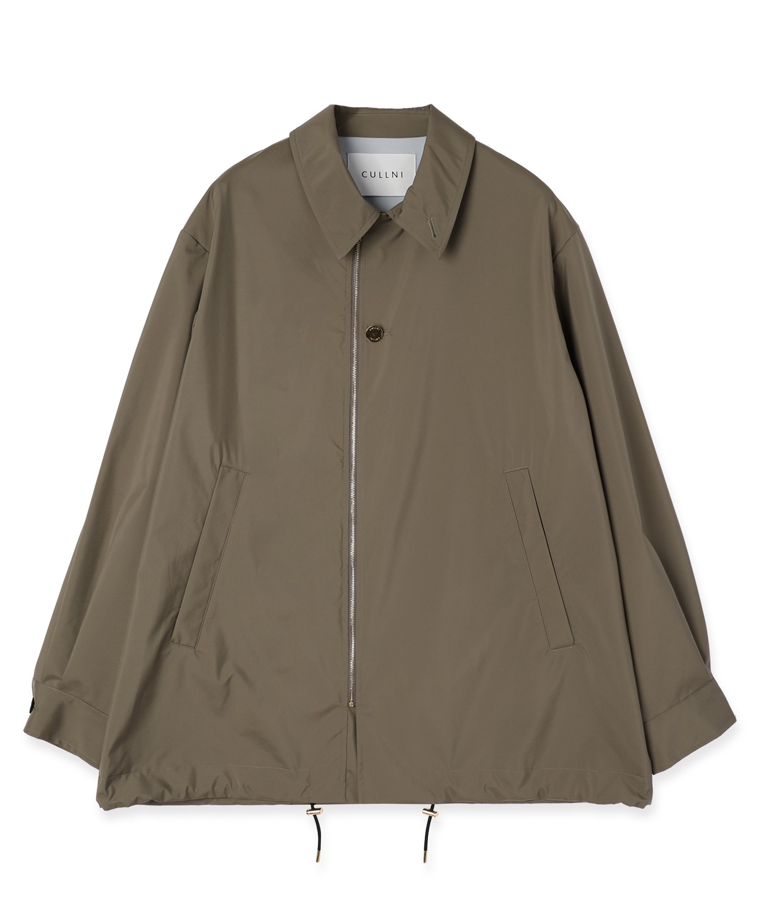 Three-Layer Taffeta Zip Up Short Coat