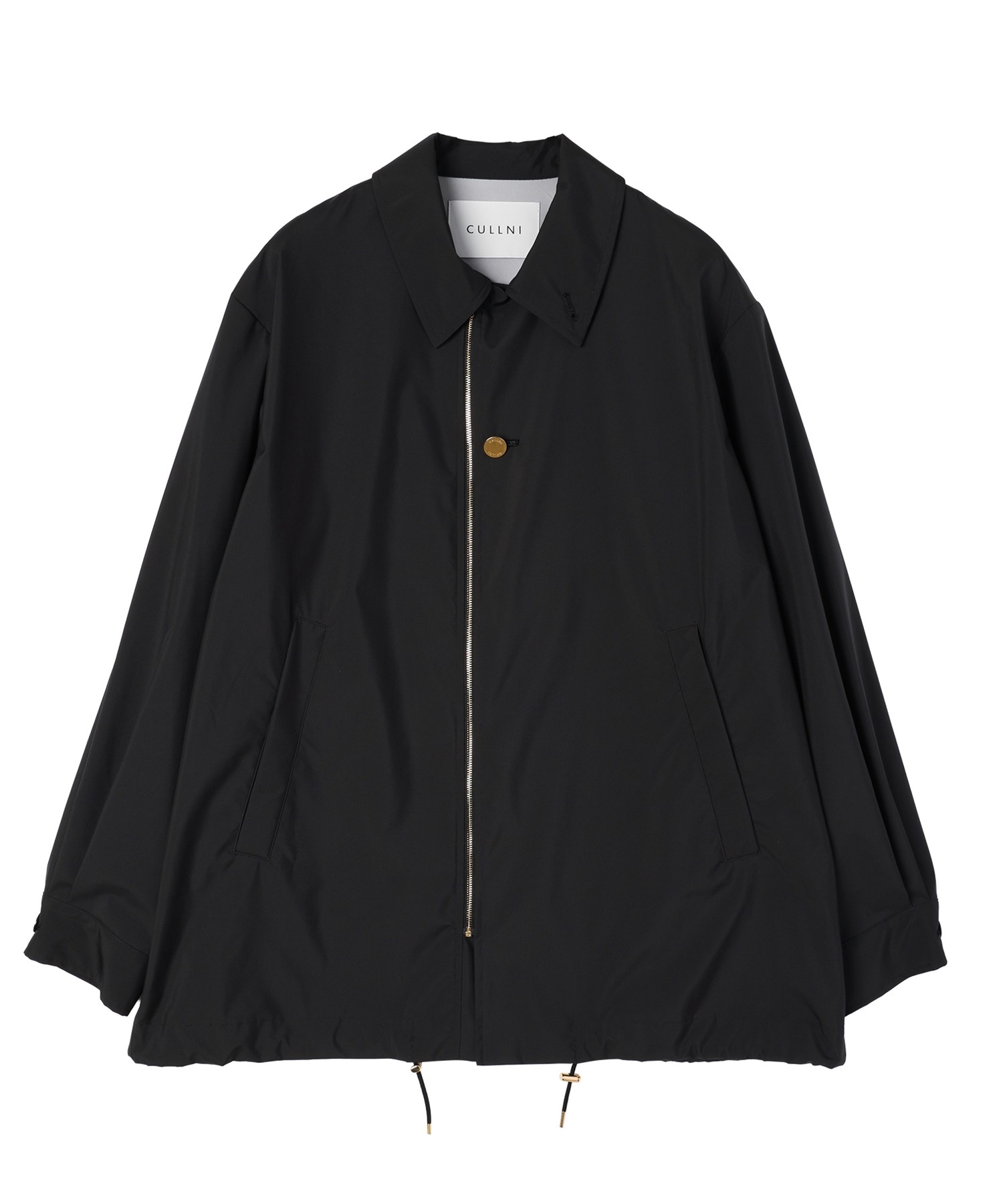 Three-Layer Taffeta Zip Up Short Coat
