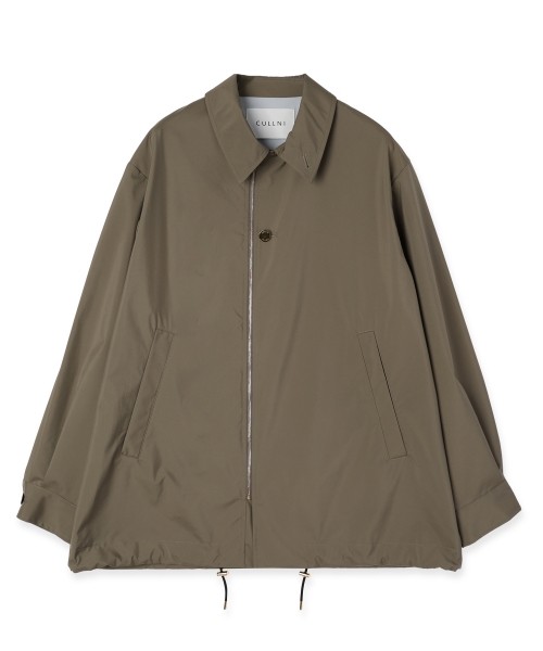 Three-Layer Taffeta Zip Up Short Coat