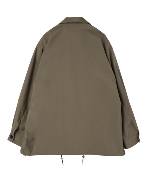 Three-Layer Taffeta Zip Up Short Coat