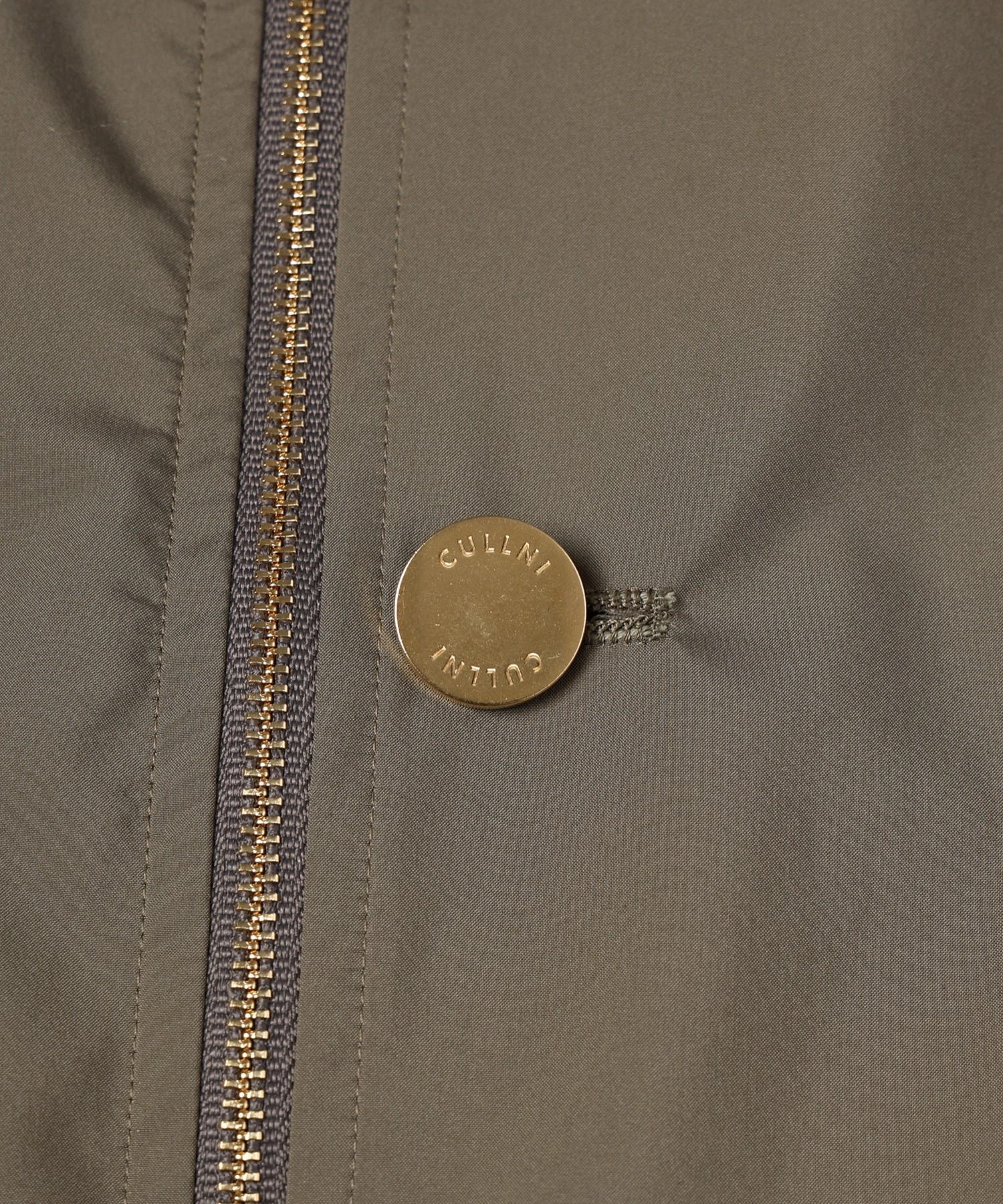 Three-Layer Taffeta Zip Up Short Coat