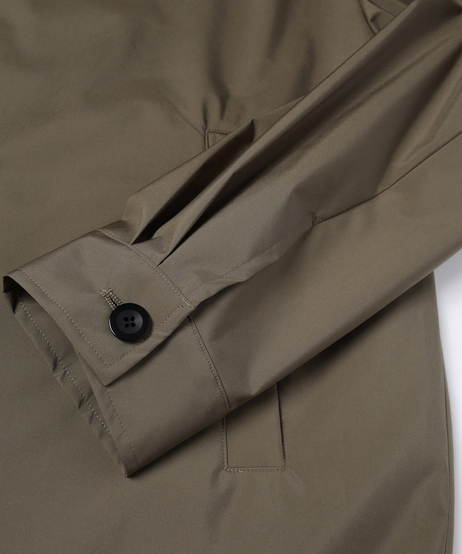 Three-Layer Taffeta Zip Up Short Coat