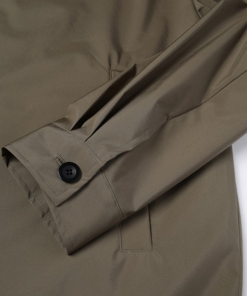 Three-Layer Taffeta Zip Up Short Coat