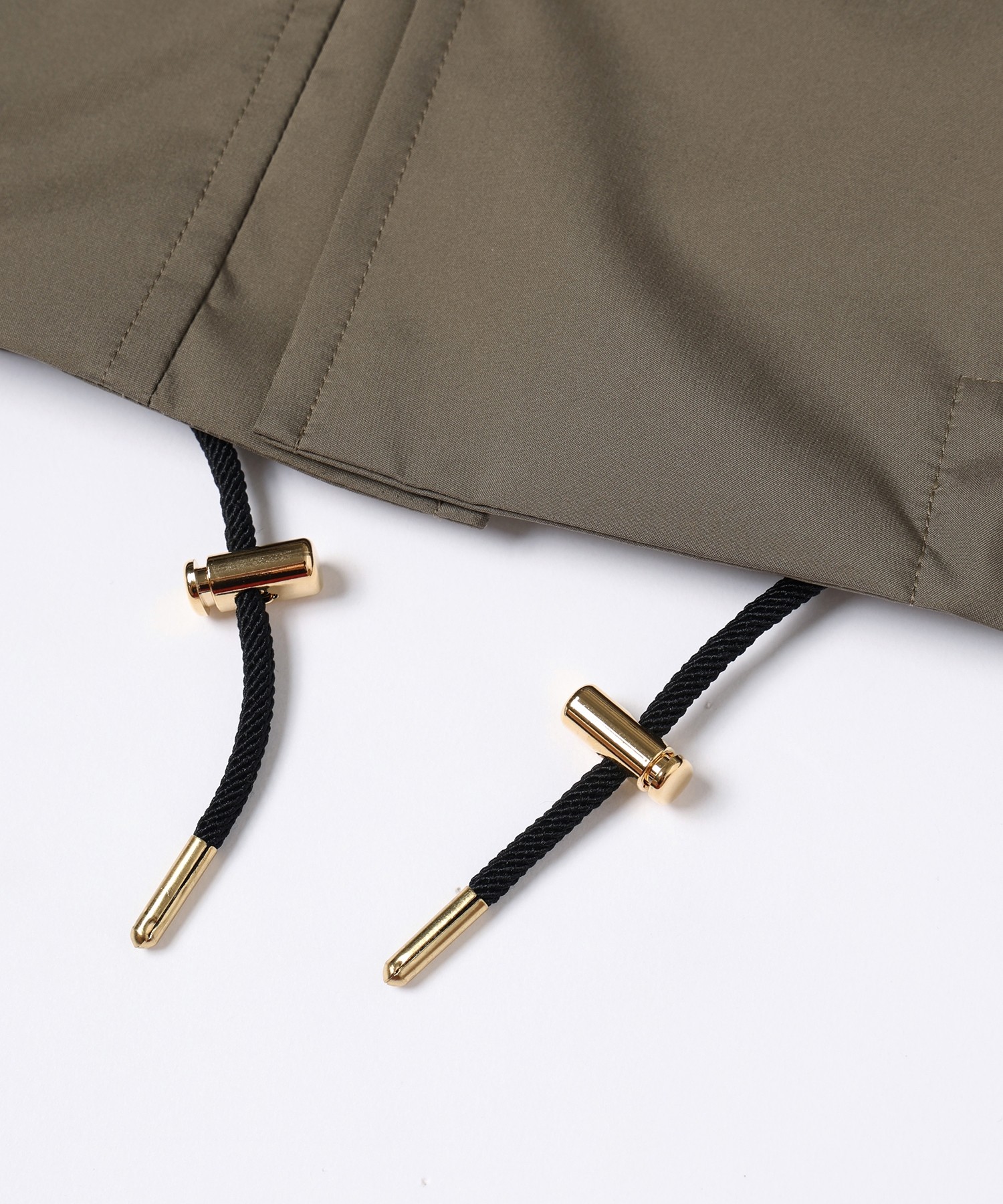 Three-Layer Taffeta Zip Up Short Coat