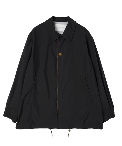 Three-Layer Taffeta Zip Up Short Coat