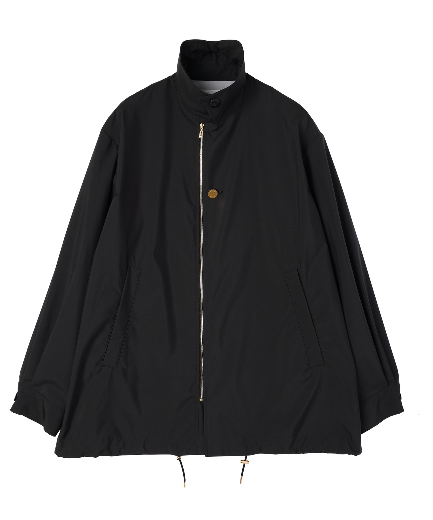 Three-Layer Taffeta Zip Up Short Coat
