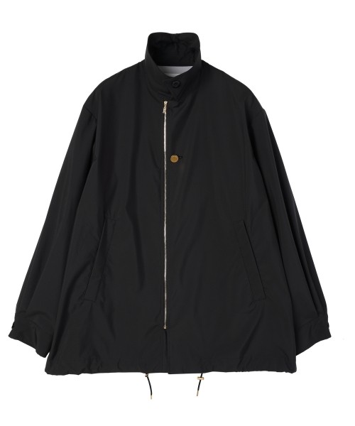 Three-Layer Taffeta Zip Up Short Coat