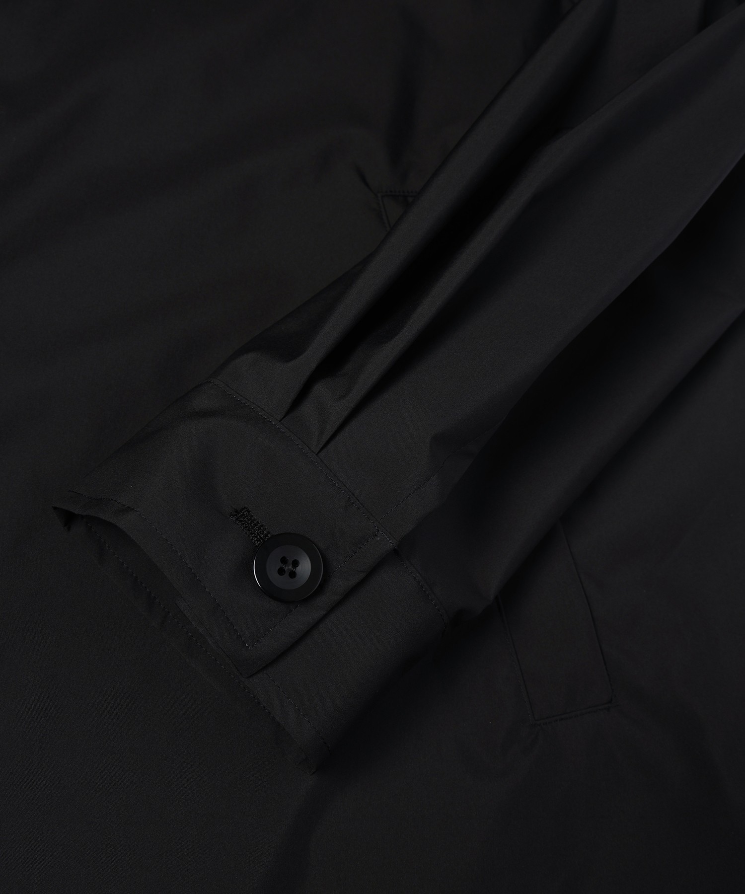 Three-Layer Taffeta Zip Up Short Coat