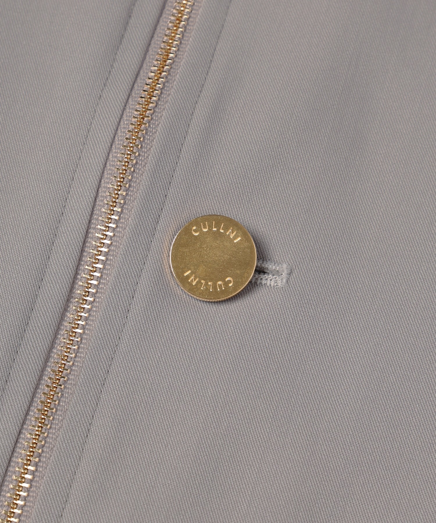 Wool Gabardine Zip Up Short Coat