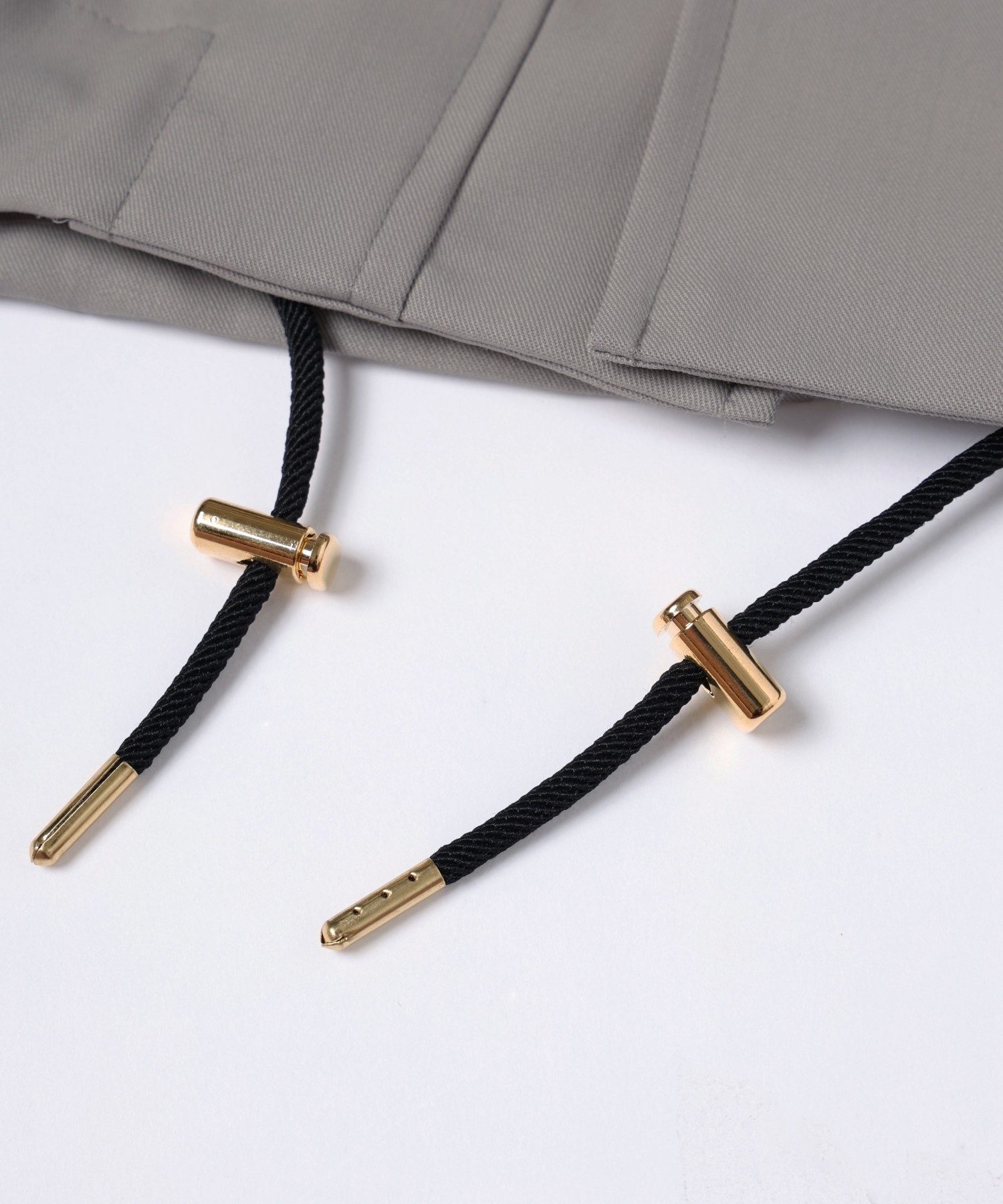 Wool Gabardine Zip Up Short Coat