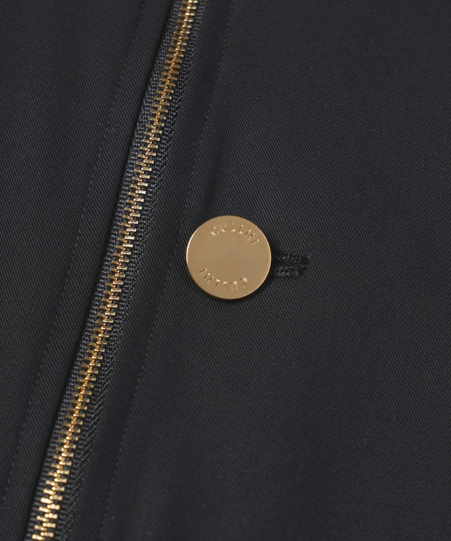 Wool Gabardine Zip Up Short Coat