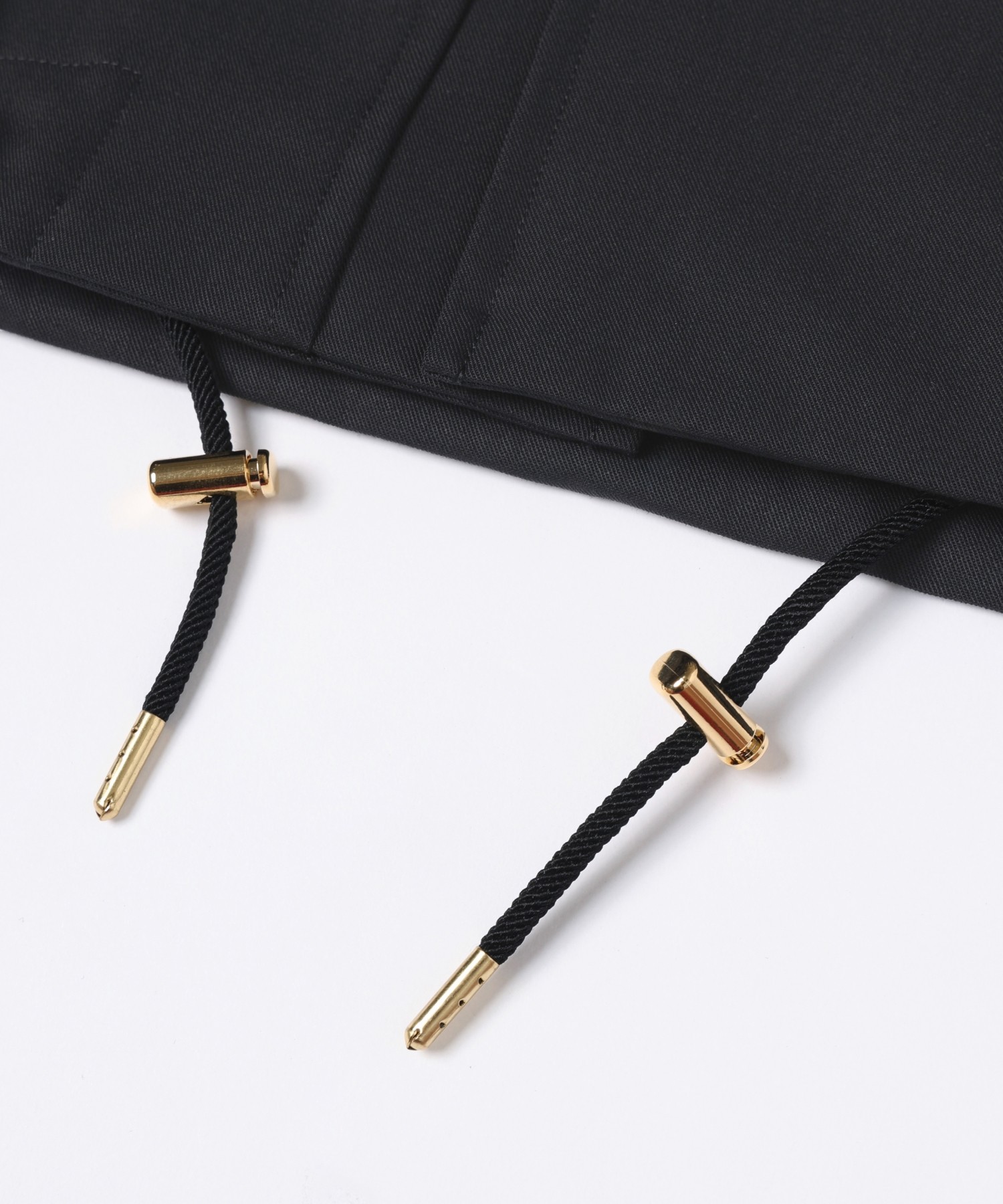 Wool Gabardine Zip Up Short Coat