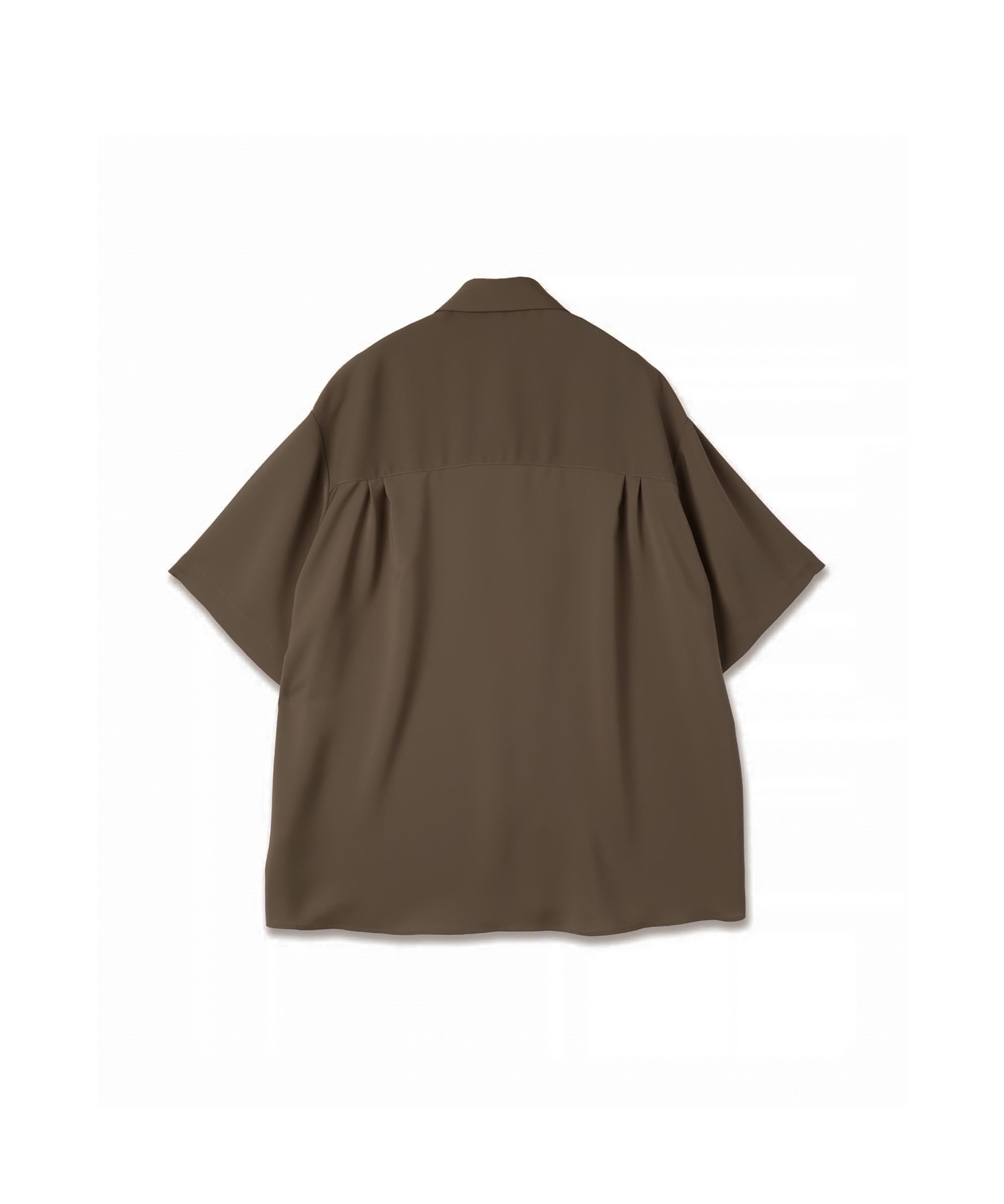 Airy Cloth Short Sleeve Zip Up Shirt