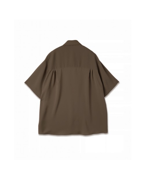 Airy Cloth Short Sleeve Zip Up Shirt