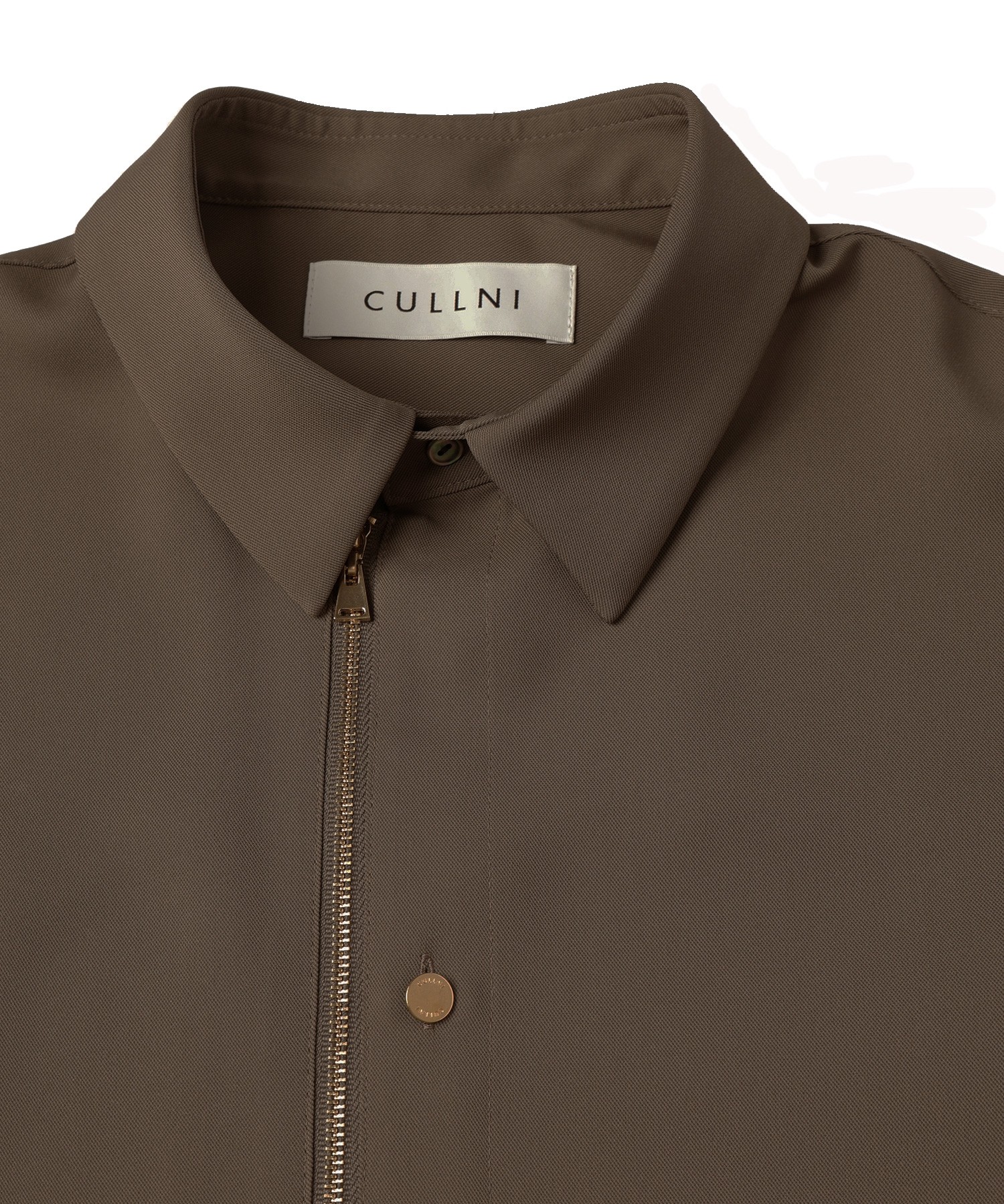 Airy Cloth Short Sleeve Zip Up Shirt