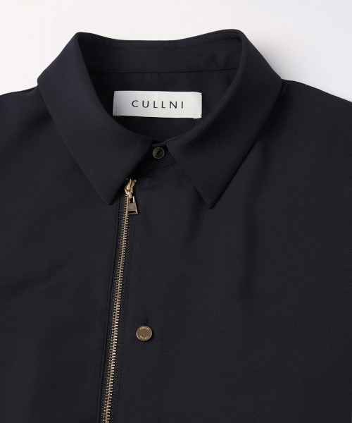 Airy Cloth Short Sleeve Zip Up Shirt