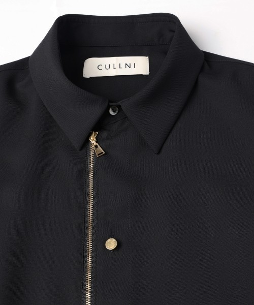 Airy Cloth Short Sleeve Zip Up Shirt