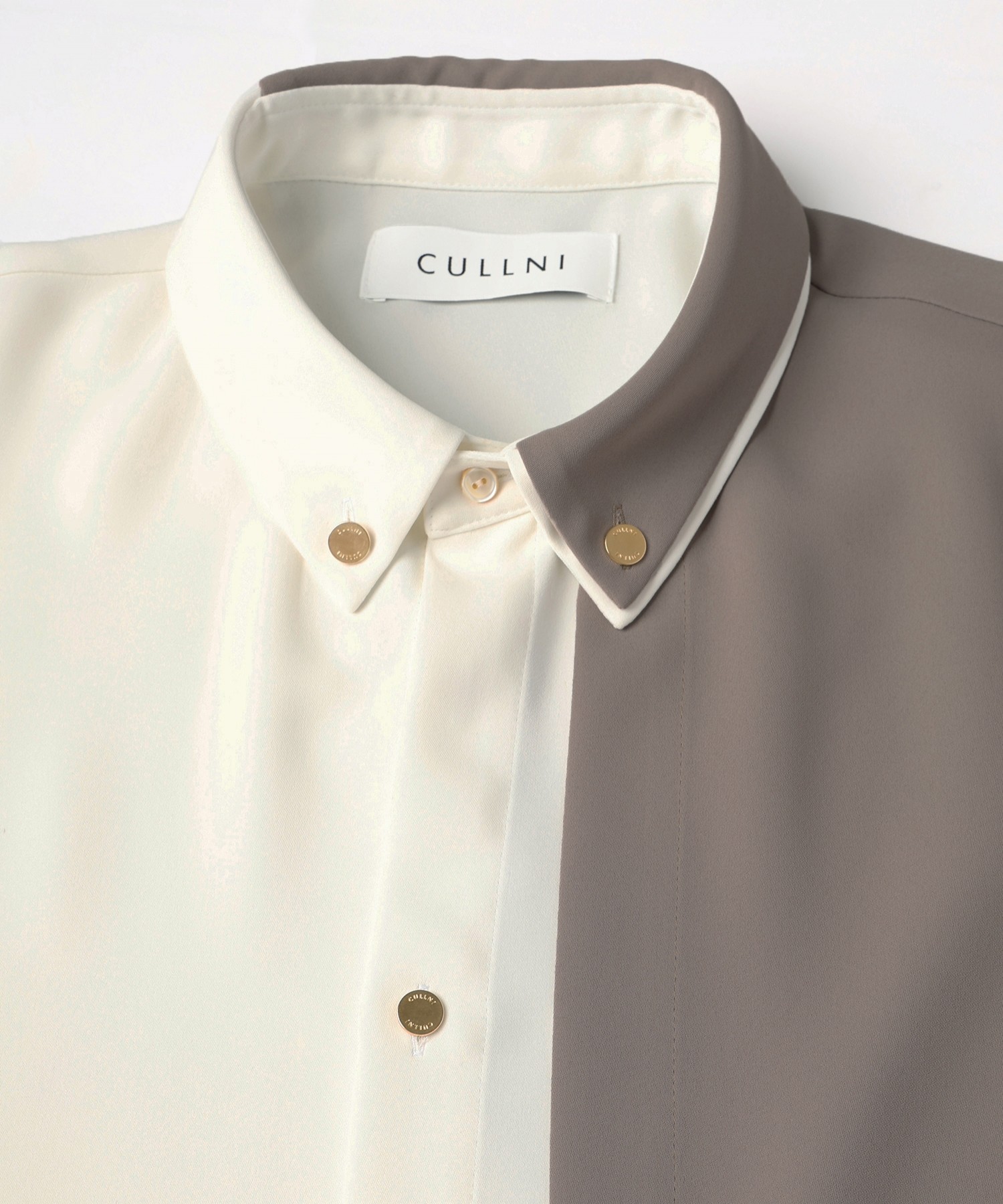 Double Cloth Layered Bi-Color Short Sleeve Shirt