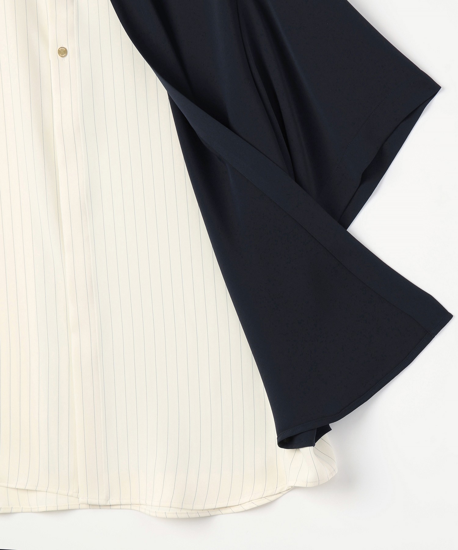 Double Cloth Layered Bi-Color Short Sleeve Shirt