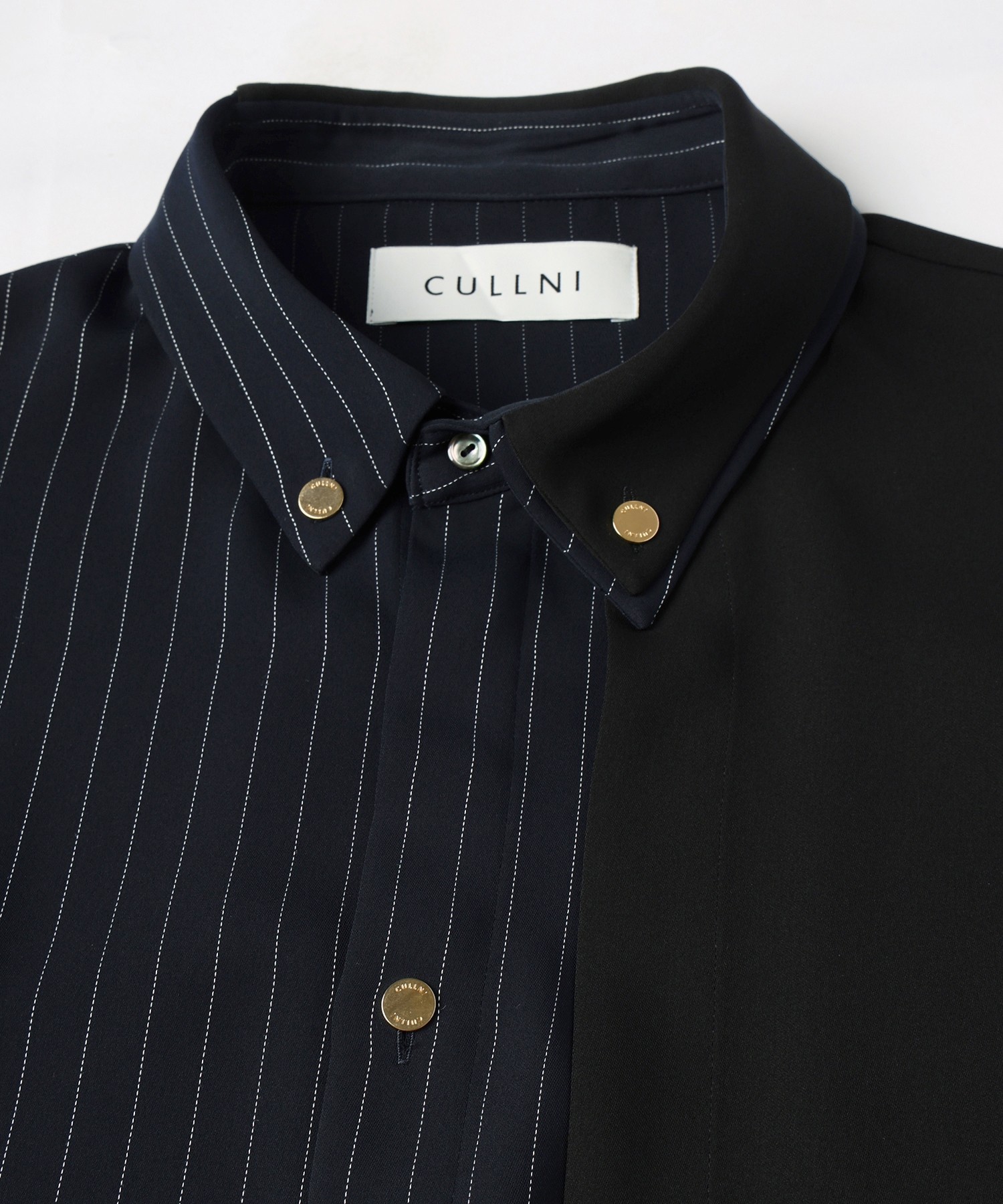 Double Cloth Layered Bi-Color Short Sleeve Shirt