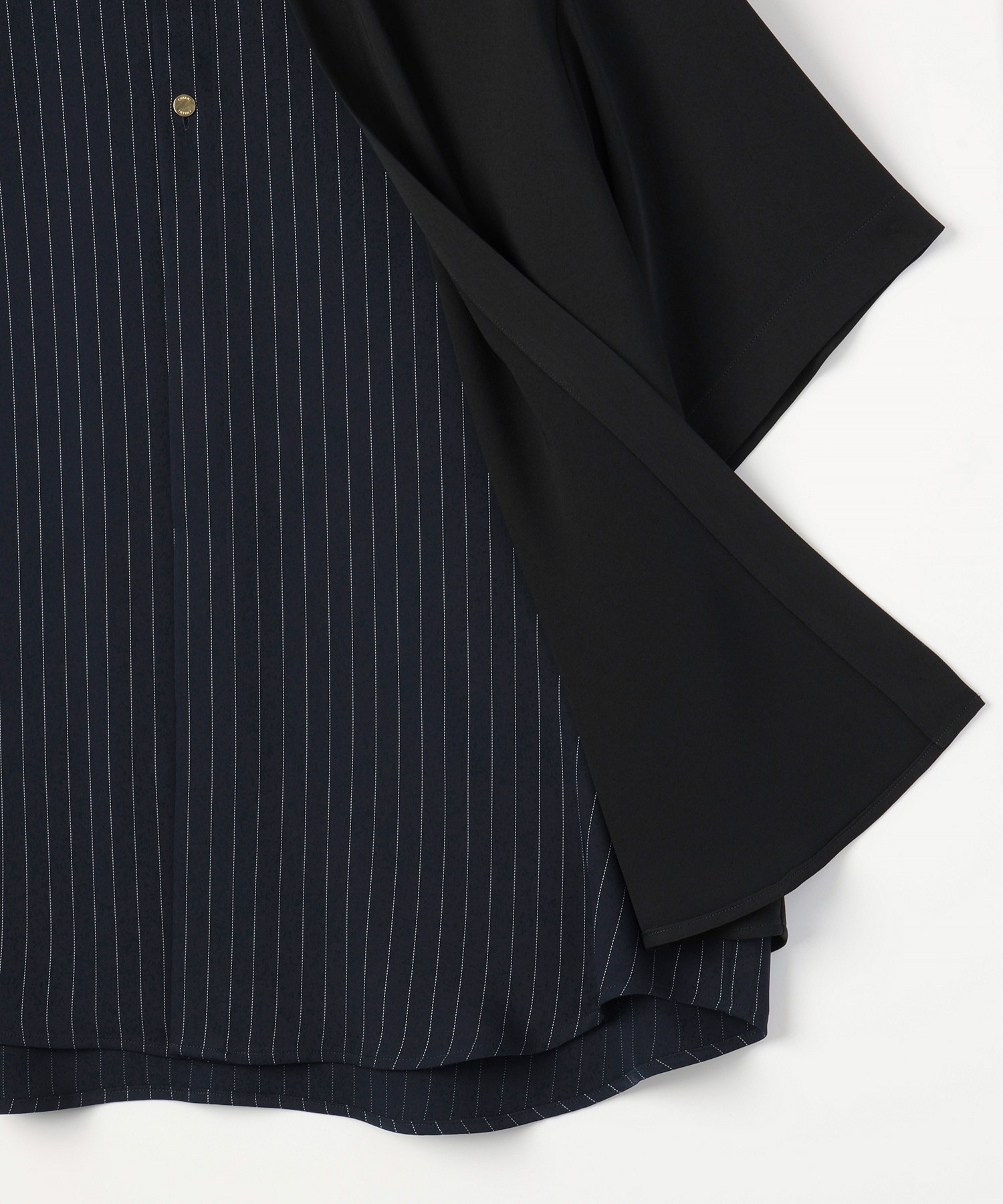 Double Cloth Layered Bi-Color Short Sleeve Shirt