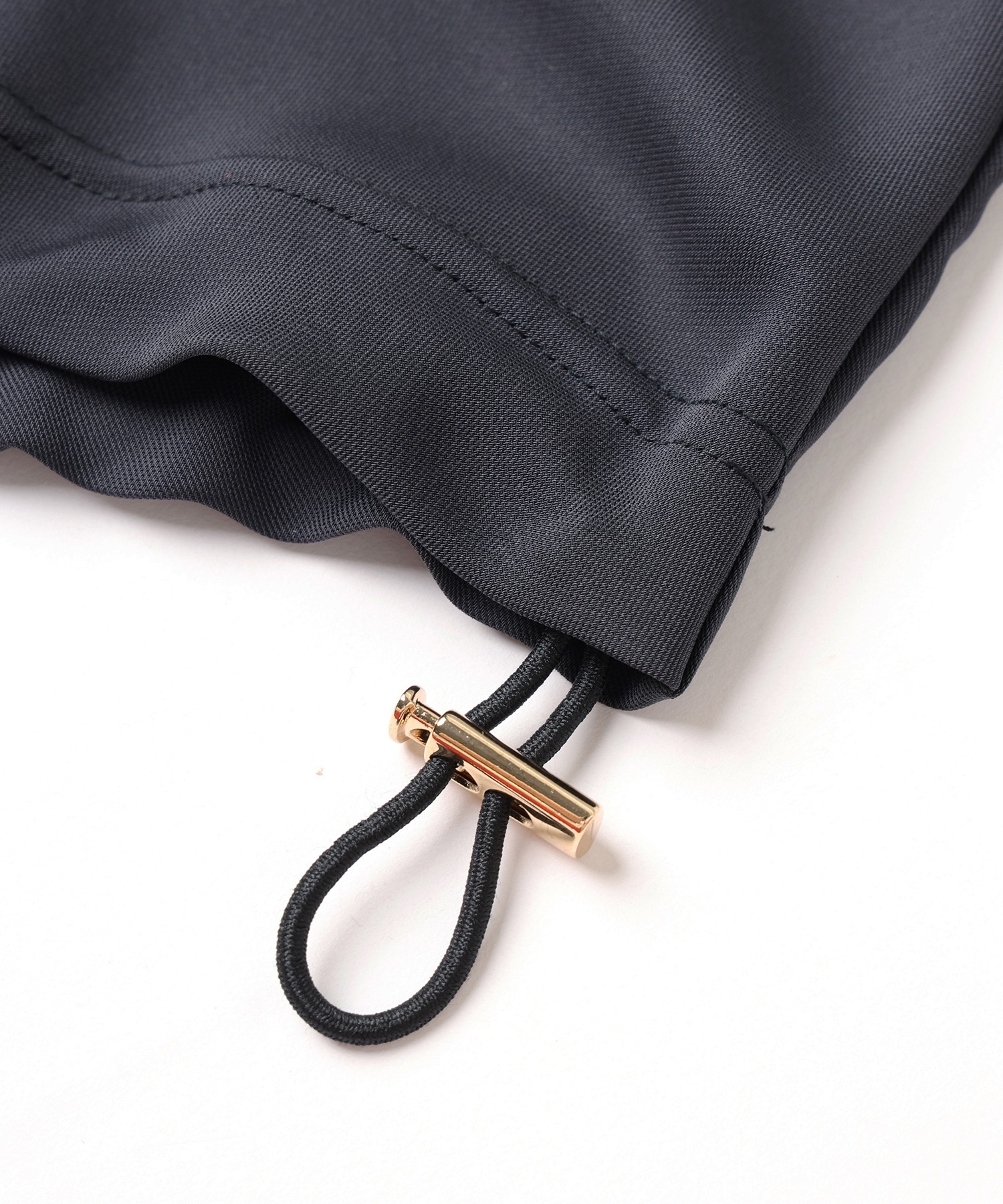 Airy Cloth Drape Drawstring Half Zip Shirt