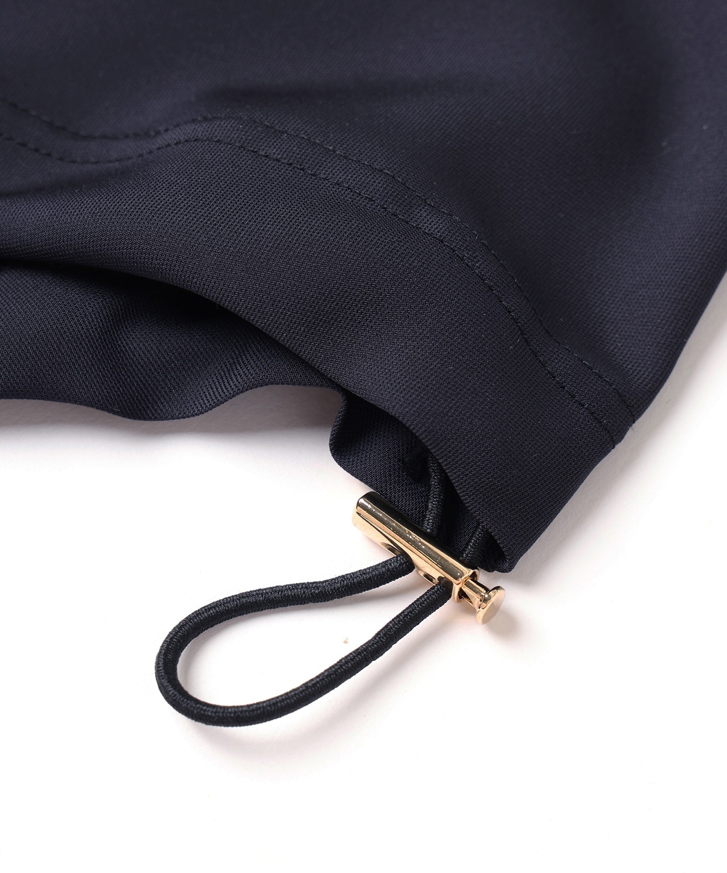Airy Cloth Drape Drawstring Half Zip Shirt