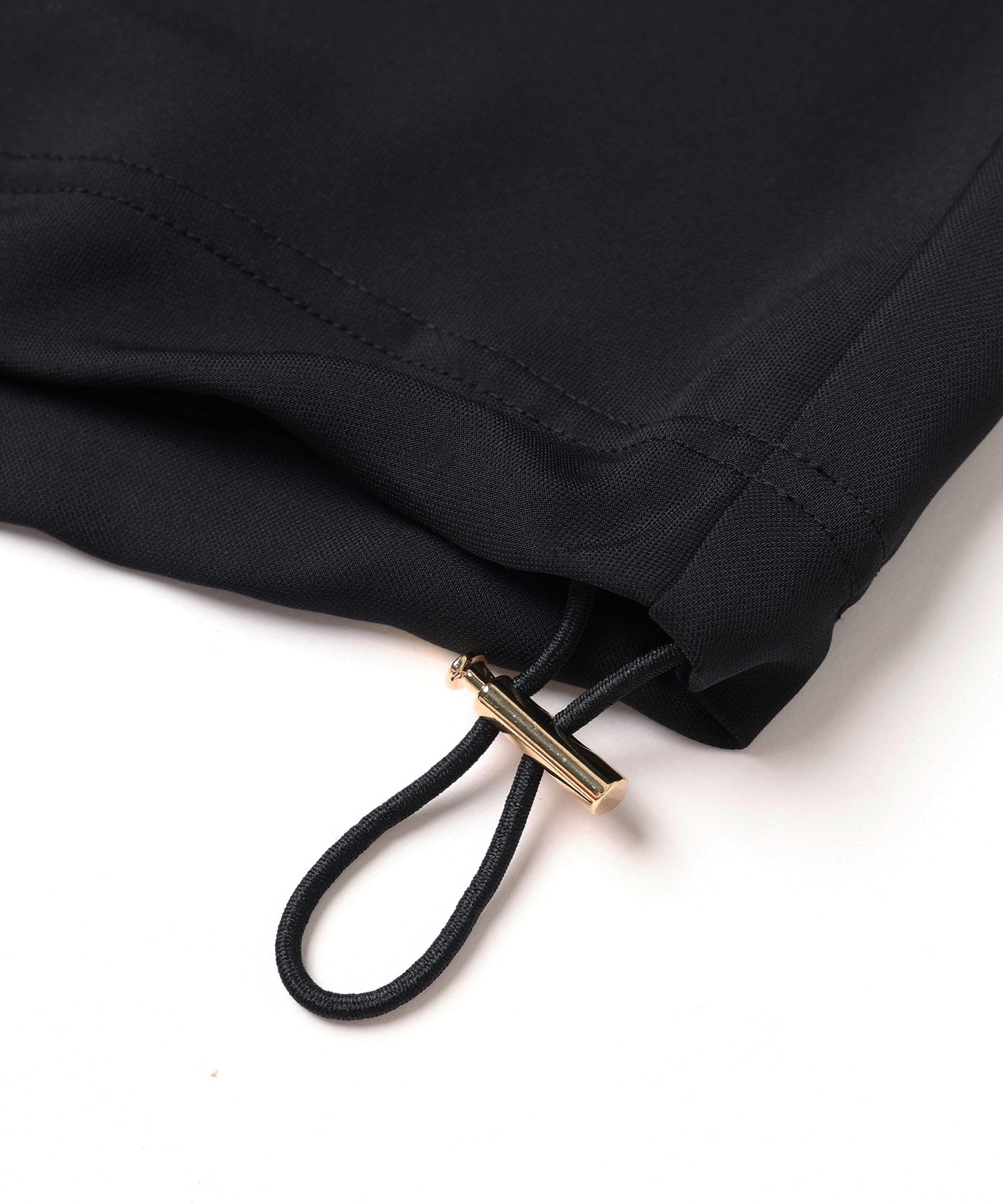 Airy Cloth Drape Drawstring Half Zip Shirt