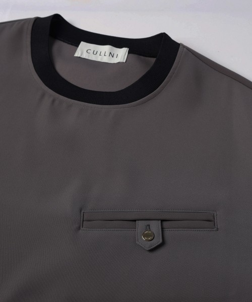 Dry Twill Button-Tab Pocket Short Sleeve Pullover