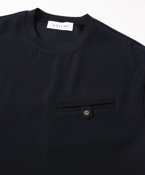 Dry Twill Button-Tab Pocket Short Sleeve Pullover