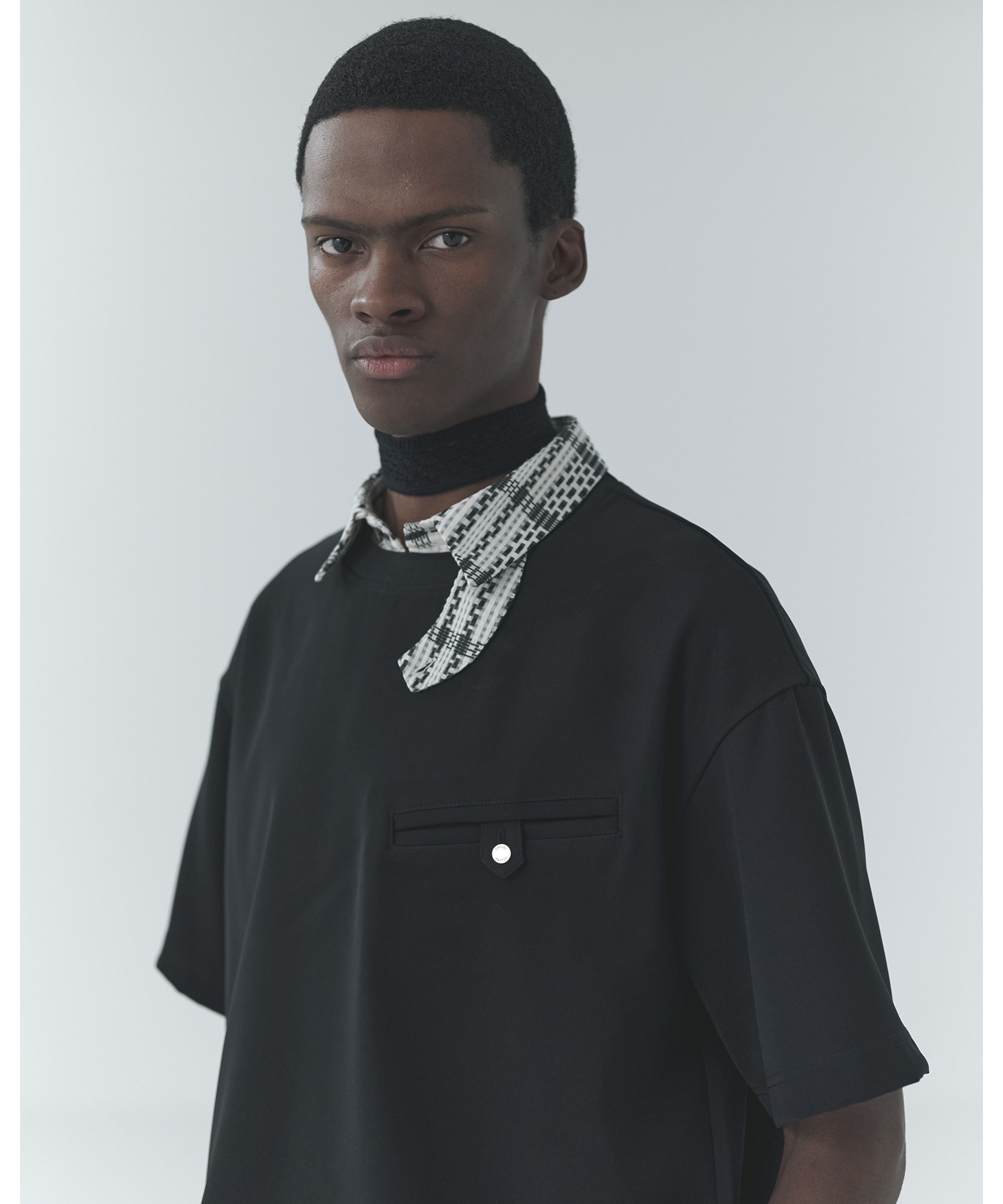 Dry Twill Button-Tab Pocket Short Sleeve Pullover