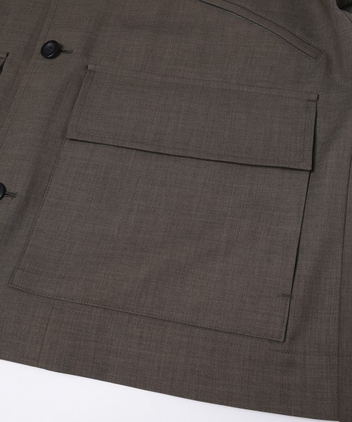 Dry Gabardine Double Pocket Short Sleeve Jacket