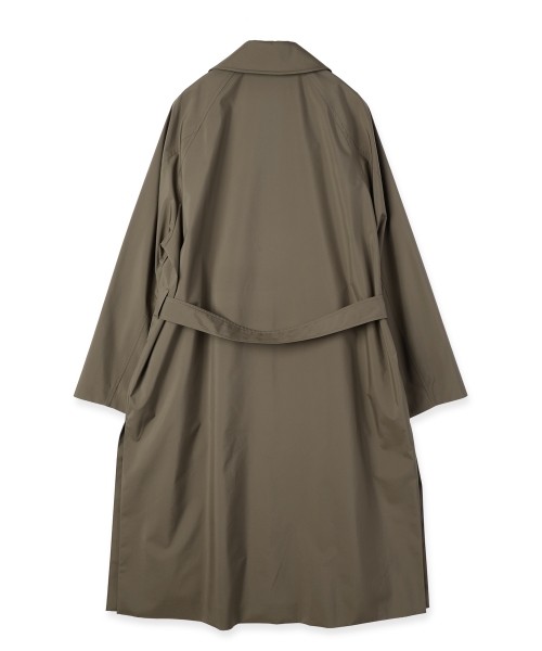Three-Layer Taffeta Asymmetrical Layered Balmacaan Coat