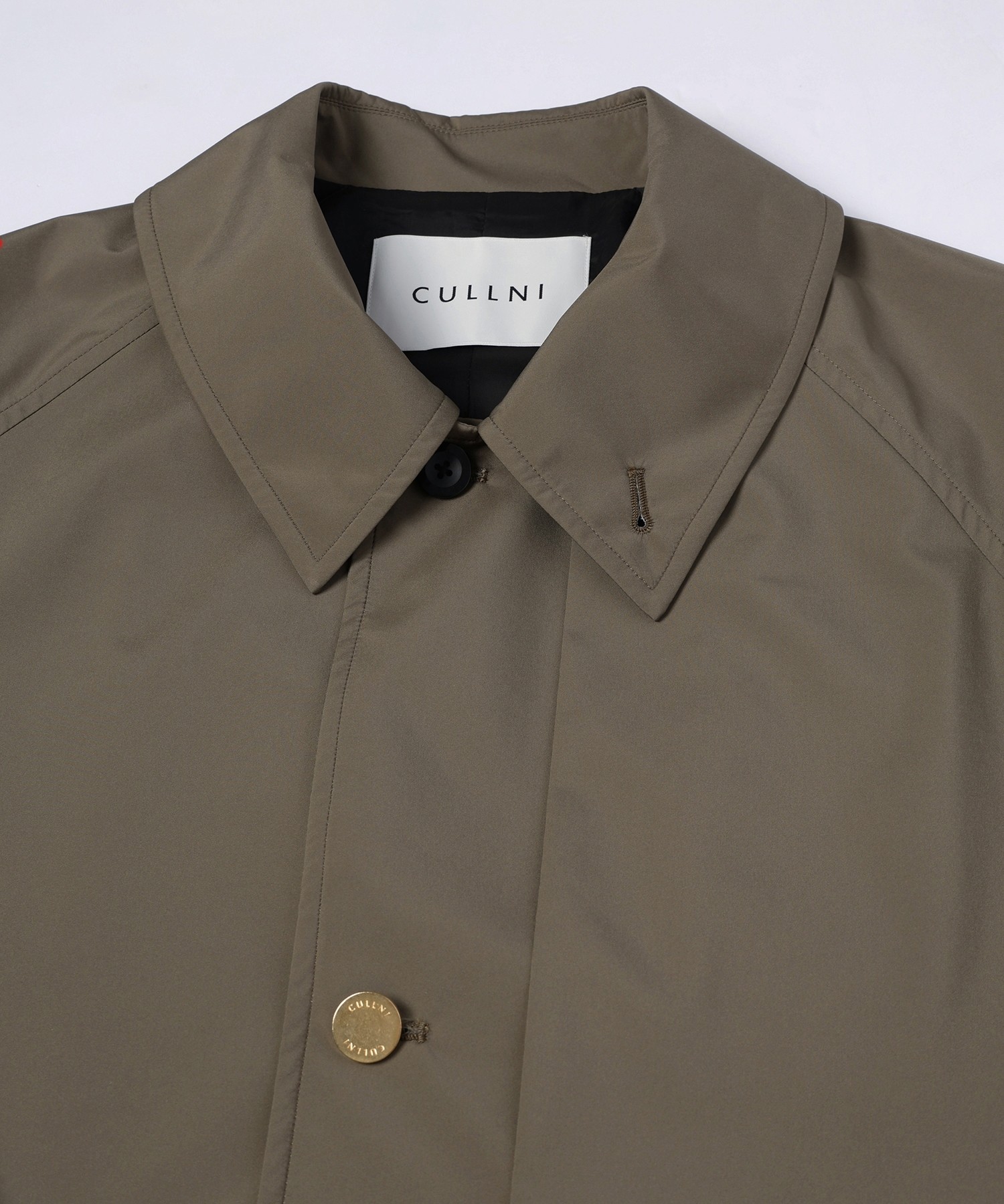 Three-Layer Taffeta Asymmetrical Layered Balmacaan Coat