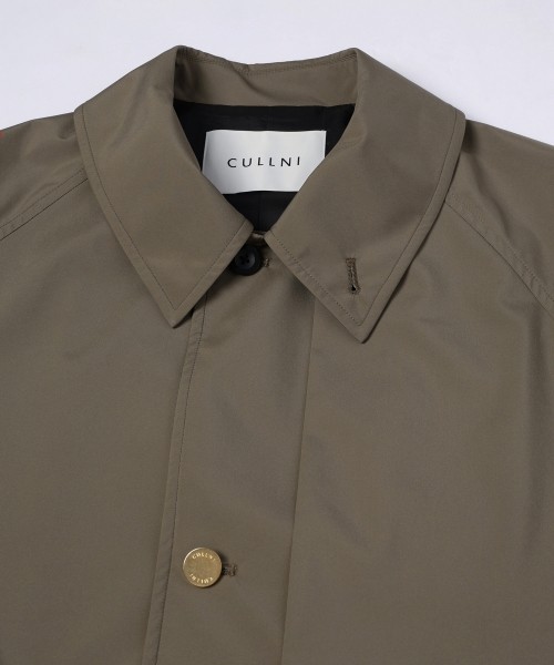 Three-Layer Taffeta Asymmetrical Layered Balmacaan Coat