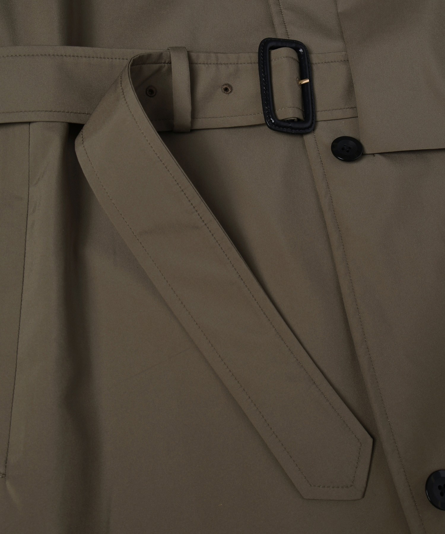 Three-Layer Taffeta Asymmetrical Layered Balmacaan Coat