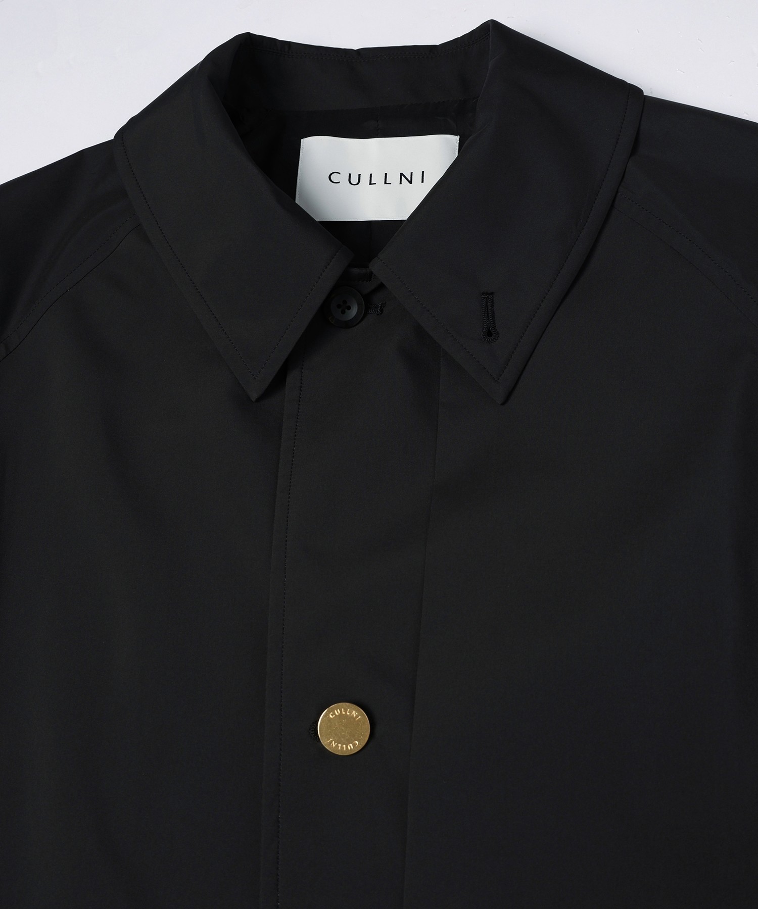 Three-Layer Taffeta Asymmetrical Layered Balmacaan Coat