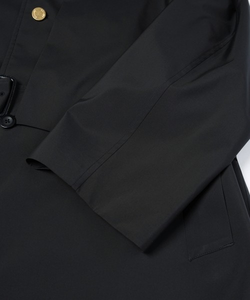 Three-Layer Taffeta Asymmetrical Layered Balmacaan Coat