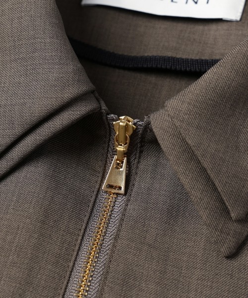 Dry Gabardine Layered collar Half Zip Shirt