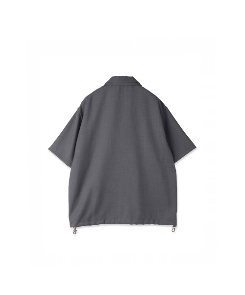 Dry Gabardine Layered collar Half Zip Shirt
