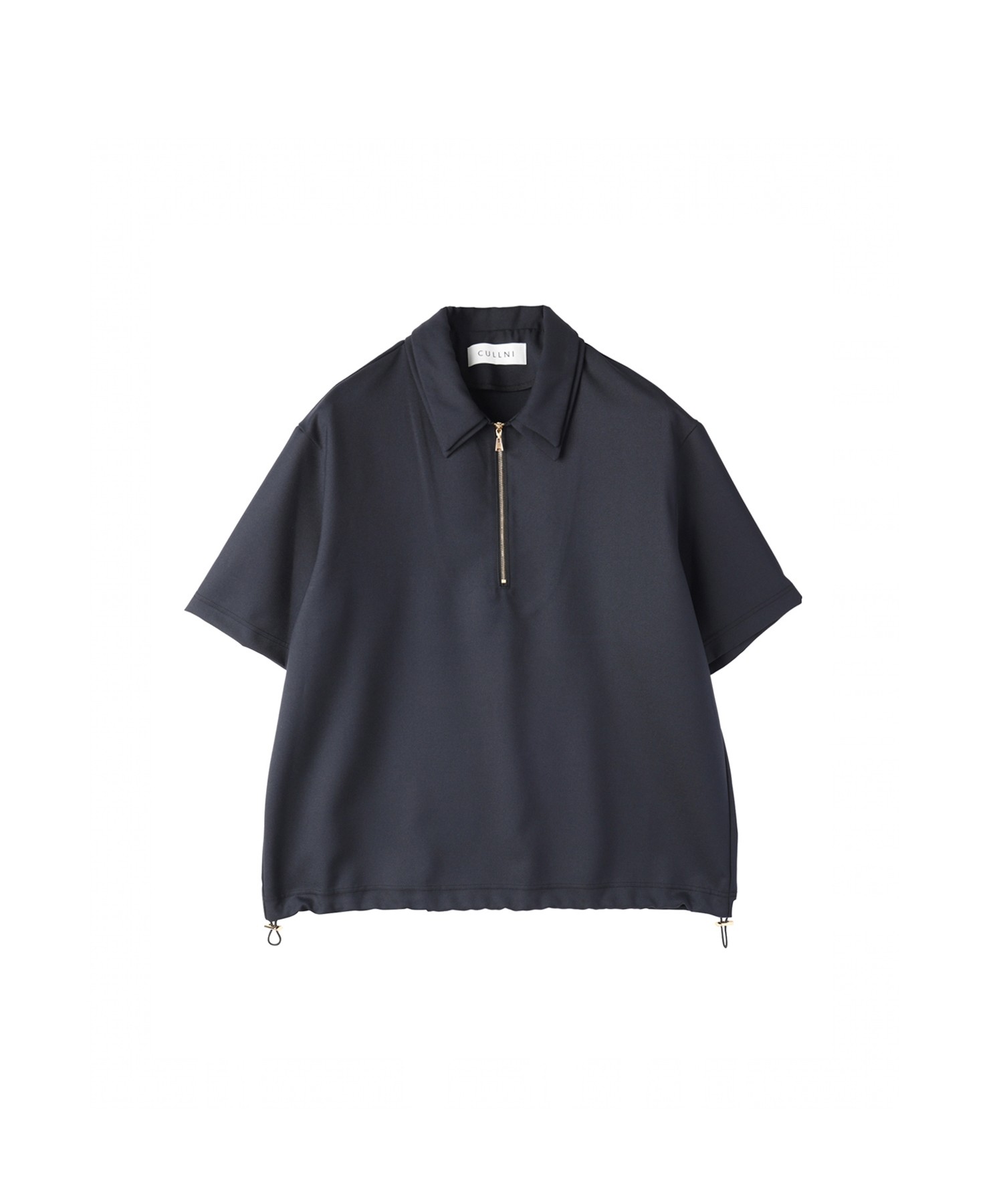 Dry Gabardine Layered collar Half Zip Shirt