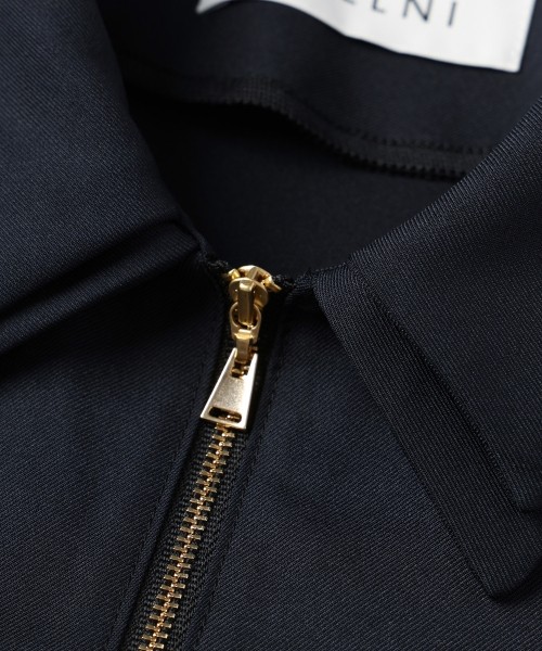 Dry Gabardine Layered collar Half Zip Shirt