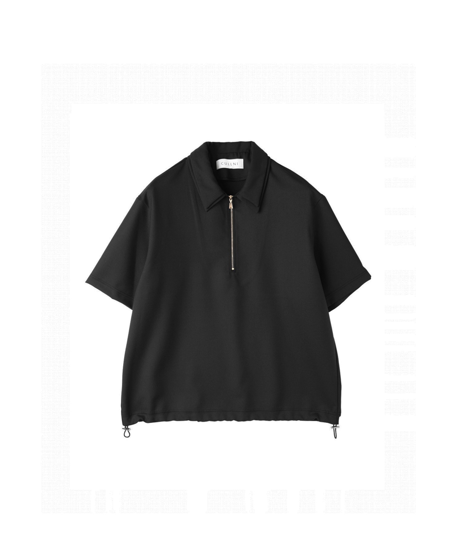 Dry Gabardine Layered collar Half Zip Shirt