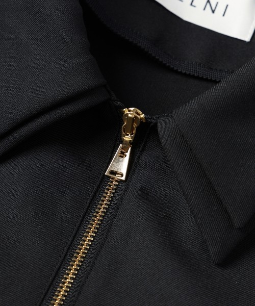 Dry Gabardine Layered collar Half Zip Shirt