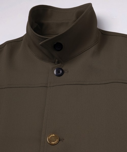 Dry Stretch Cloth Drawstring Shirt Jacket