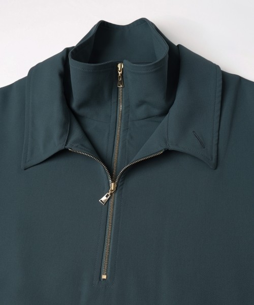 Relax Dry Stretch Half Zip Layerd Collar Pullover